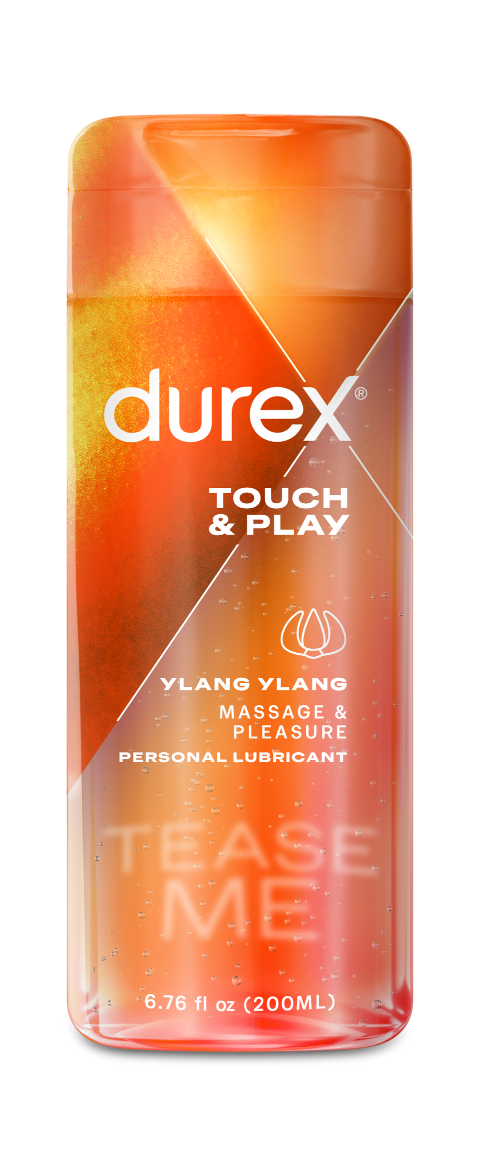 Durex Massage & Play 2 in 1 Lubricant, 6.76 oz, Sensual with Ylang Ylang - Front Image
