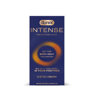 Durex intense premium non-latex 10 nitrile condoms pack