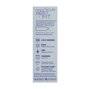 Durex Air Regular Fit 36ct right side of package