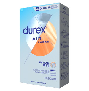 Durex Air Large Wide Fit right faced pack
