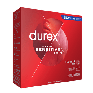 Durex XSensitive Thin Regular 24ct left faced package