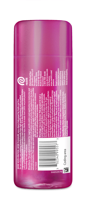 Durex juicy play cherry lubes rear side